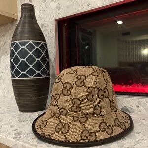 Stylish Beige and Brown Monogram Hat